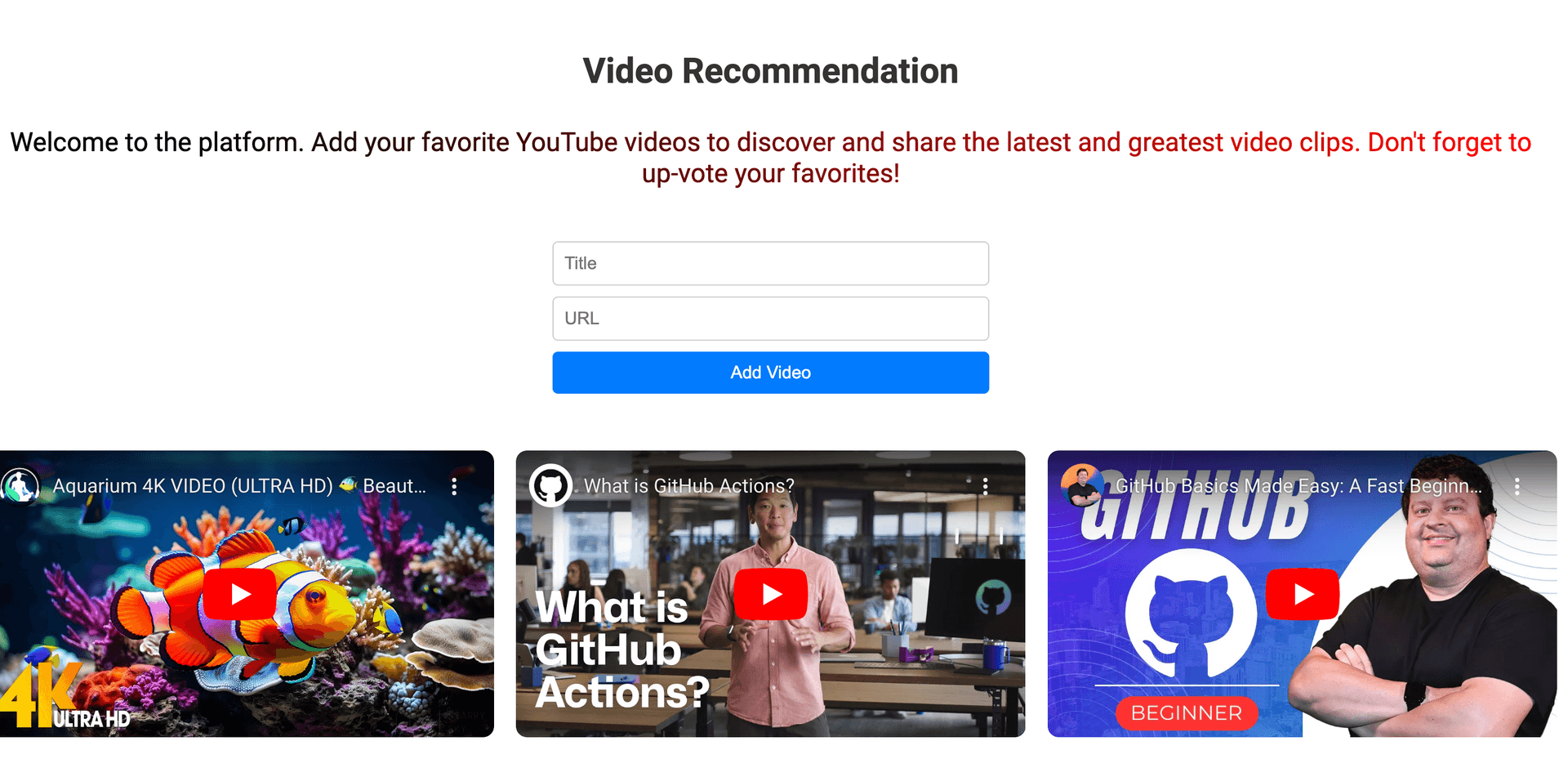Video Recommendation